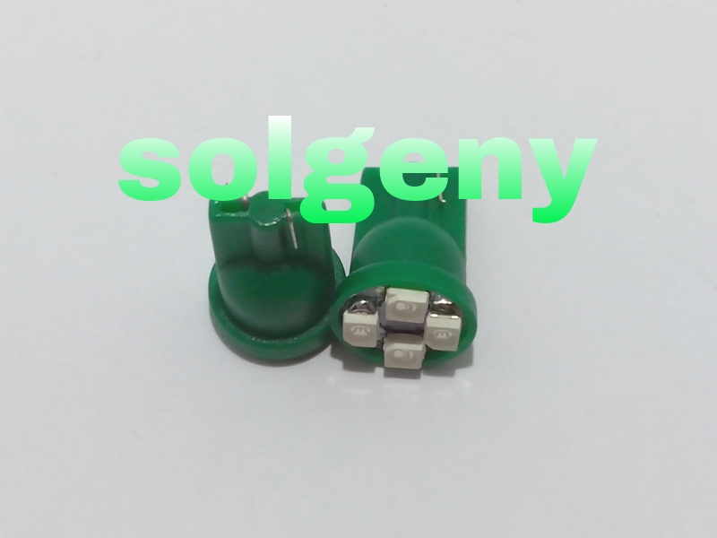 "1 Coppia" T10 W5W con 4 LED SMD VERDE "1 Coppia" T10 W5W con 4 LED SMD VERDE